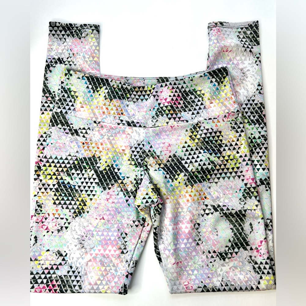 Onzie Multi Colored Geo Pattern Leggings S/M